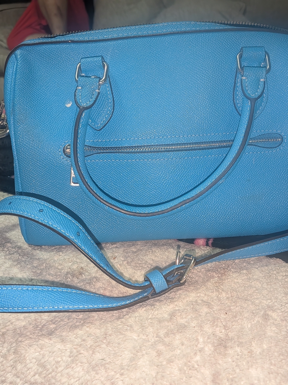 Coach Blue Leather Dome Satchel - Picture 2 of 10